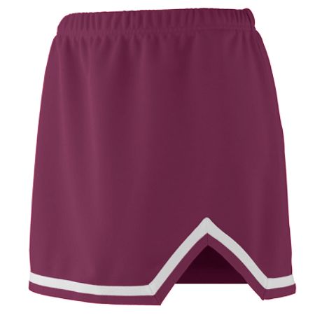 Picture of Augusta 9126A Girls Energy Skirt - Maroon & White- XXS
