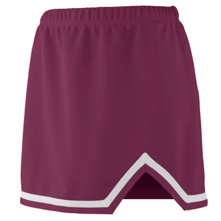 Picture of Augusta 9126A Girls Energy Skirt - Maroon & White- Medium