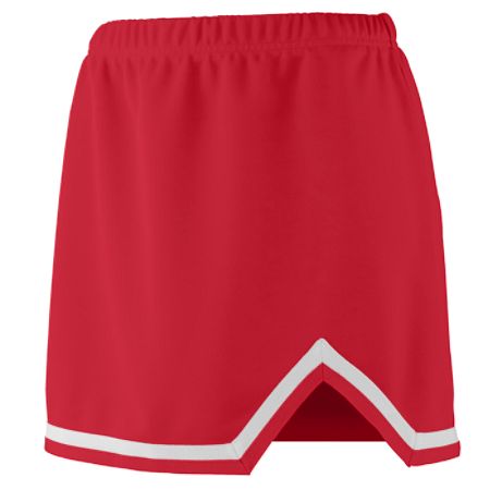 Picture of Augusta 9126A Girls Energy Skirt - Red & White- Small