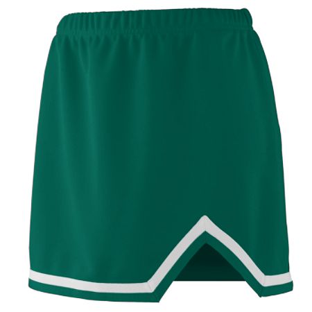 Picture of Augusta 9126A Girls Energy Skirt - Dark Green & White- XXS