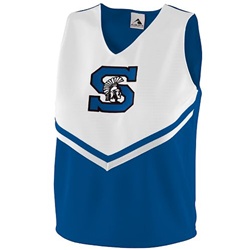 Augusta 9111A Girls Pride Shell - Royal & White- Extra Small