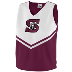 Augusta 9111A Girls Pride Shell - Maroon & White- Medium
