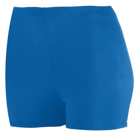 Augusta 1211A Girls Poly & Spandex 2.5 In. Short - Royal Blue, Large