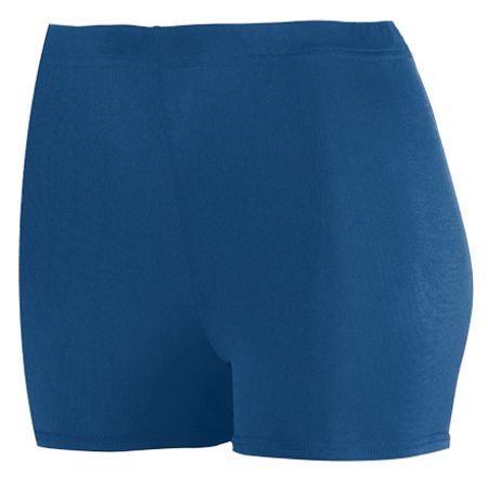 Augusta 1211A Girls Poly & Spandex 2.5 In. Short - Navy, Extra Small
