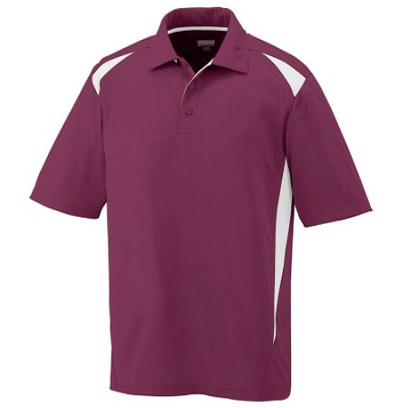 Picture of Augusta 5012A Adult Premier Sport Shirt - Maroon & White&#44; 4X