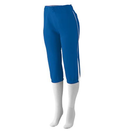Picture of Augusta 1246A Girls Low Rise Drive Pant - Royal & White- Small