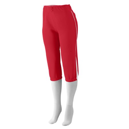 Picture of Augusta 1246A Girls Low Rise Drive Pant - Red & White- Large