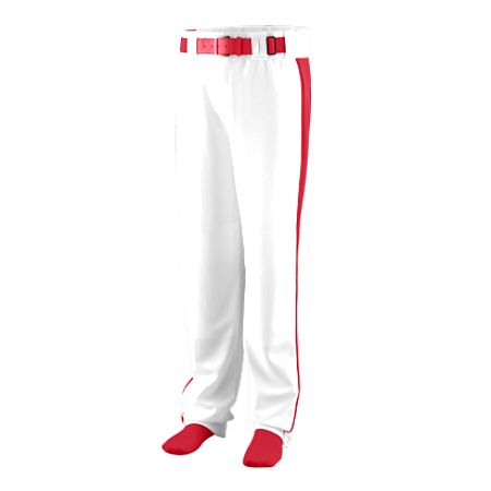 Picture of Augusta 1465A Triple Play Baseball & Softball Pant - White & Red- 3x