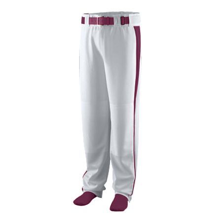 Picture of Augusta 1465A Triple Play Baseball And Softball Pant- Silver and Maroon- XL