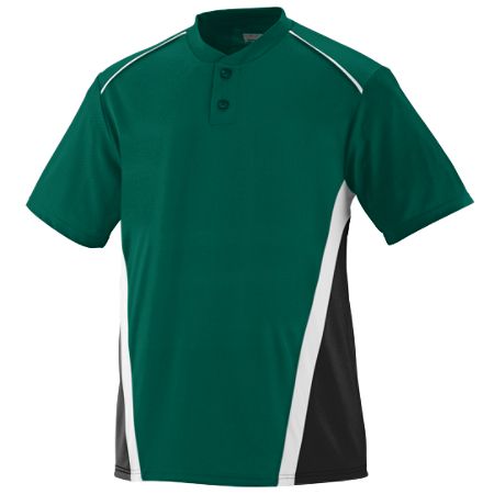 Picture of Augusta 1525A Adult Rbi Jersey Dark Green- Black And White - Large
