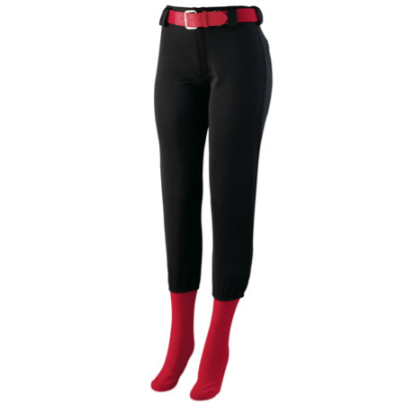 Picture of Augusta 1241A Girls Low Rise Homerun Softball Pant - Black- Large