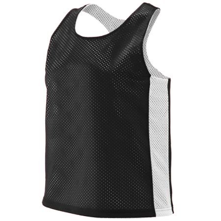 Picture of Augusta 968A Ladies Reversible Tricot Mesh Lacrosse Tank- Black- White - 2X
