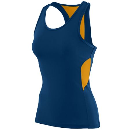Picture of Augusta 1282A Ladies Inspiration Jersey- Navy- Gold - Medium