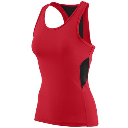 Picture of Augusta 1282A Ladies Inspiration Jersey- Red- Black - Small