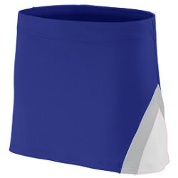 Picture of Augusta 9205A Ladies Skirt - Purple- White and Metallic Silver- 2X