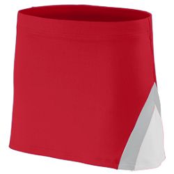 Picture of Augusta 9205A Ladies Skirt - Red- White and Metallic Silver- 2X