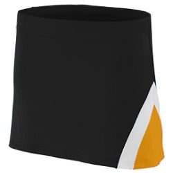 Picture of Augusta 9205A Ladies Skirt - Black- Gold and White- Large