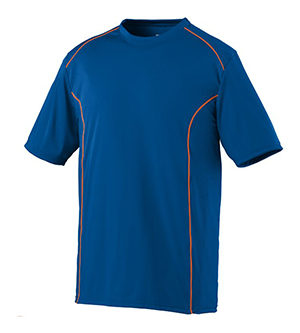 Picture of Augusta 1090A Adults Winning Streak Crew - Royal & Orange- Extra large