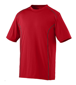Picture of Augusta 1090A Adults Winning Streak Crew - Red & Black- Small