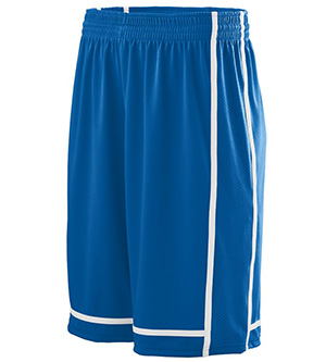 Picture of Augusta 1185A Adults Winning Streak Game Short - Royal & White- Large