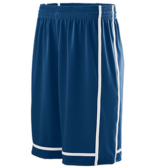 Picture of Augusta 1185A Adults Winning Streak Game Short - Navy & White- Large