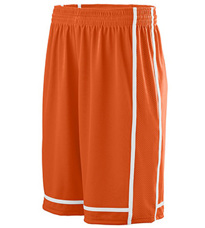 Picture of Augusta 1185A Adults Winning Streak Game Short - Orange & White- Small