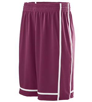 Picture of Augusta 1185A Adults Winning Streak Game Short - Maroon & White- Small