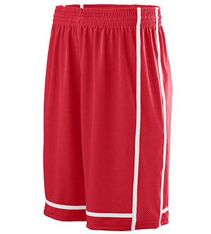 Picture of Augusta 1185A Adults Winning Streak Game Short - Red & White- Large