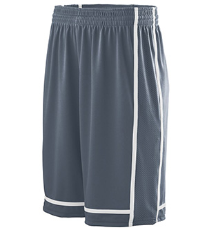 Picture of Augusta 1185A Adults Winning Streak Game Short - Graphite & White- Large
