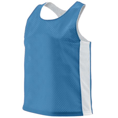 Picture of Augusta 968A Ladies Reversible Tricot Mesh Lacrosse Tank- Columbia Blue - White - 2X