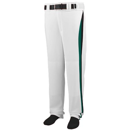 Picture of Augusta 1475A Line Drive Baseball & Softball Pant - White- Dark Green & Black - 3X