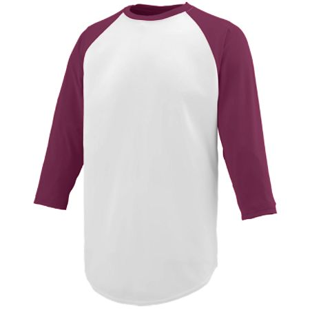 Picture of Augusta 1506A Youth Nova Jersey - White & Maroon- Medium