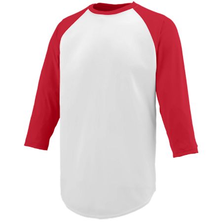 Picture of Augusta 1506A Youth Nova Jersey - White & Red- Medium