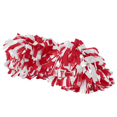 Picture of Augusta 6003A Spirit Pom - Red & White&#44; One Size