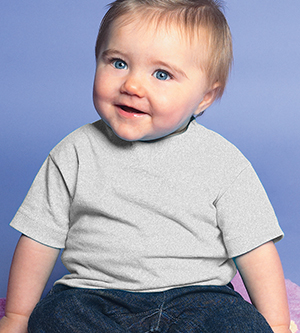 3401 Infant Cotton T-Shirt- Ash- 6