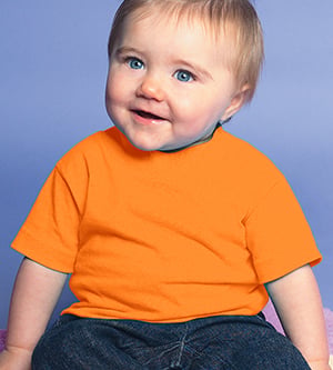 3401 Infant Cotton T-Shirt - Orange- Size 18