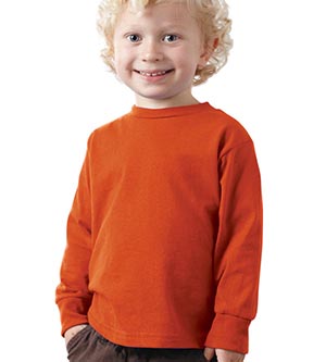 3311 Toddler Long Sleeve T-Shirt - Orange- Size 4T
