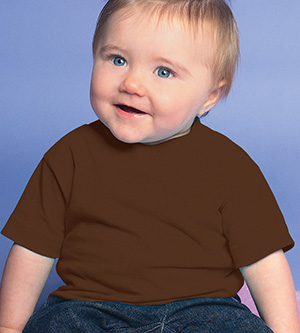3401 Infant Cotton T-Shirt, Brown, Size, 6