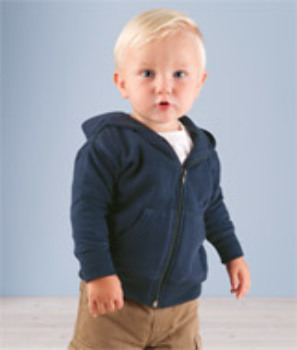 3446 Infant Hooded Zip Front Sweatshirt With Pockets- Navy- Size- 18