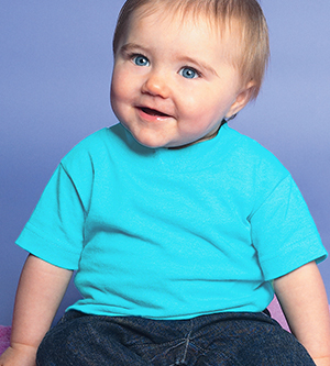 3401 Infant Cotton T-Shirt- Aqua- Size - 24