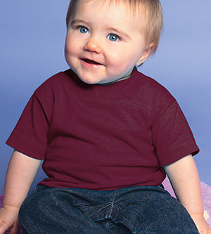 3401 Infant Cotton T-Shirt- Maroon- Size - 24