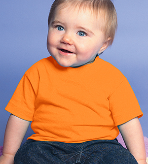 3401 Infant Cotton T-Shirt, Orange, Size - 24