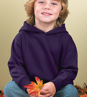 3326 Toddler Fleece Hooded Pullover With Pockets- Purple- Size - 2T