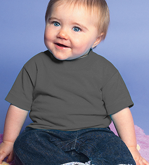 3401 Infant Cotton T-Shirt- Charcoal- Size - 18