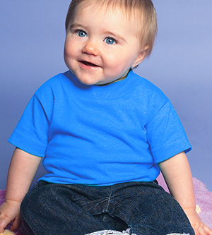 3401 Infant Cotton T-Shirt- Cobalt- Size - 6