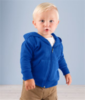3446 Infant Hooded Zip Front Sweatshirt With Pockets- Royal Blue - Size 18