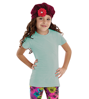 Picture of LAT Sportswear 2616 Girls Fine Jersey Longer Length T-Shirt&#44; Chill - Extra Small