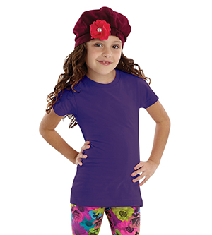 Picture of LAT Sportswear 2616 Girls Fine Jersey Longer Length T-Shirt - Purple&#44; Extra Large