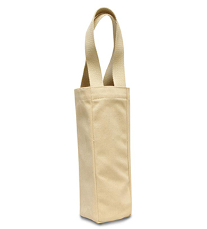 Picture of Liberty Bags 1725 Single Bottle Wine Tote - Natural- One Size