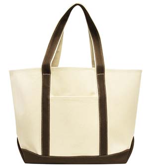 8872 Carmel Xl Boat Tote- Natural & Brown - One Size